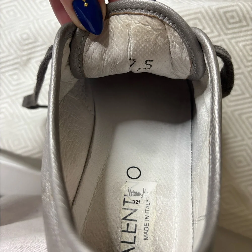 Valentino platform women’s silver Gray Sneakers size 7.5 - Picture 8 of 15